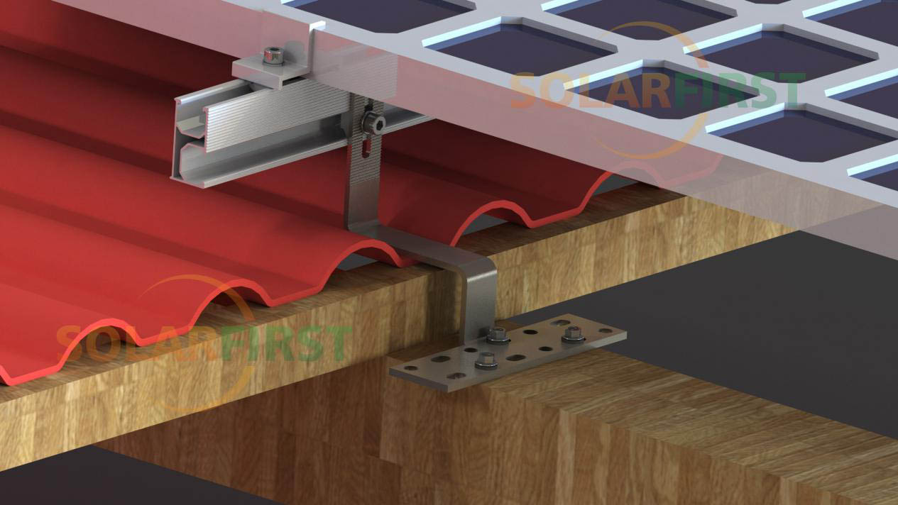 Solar first tile roof hook