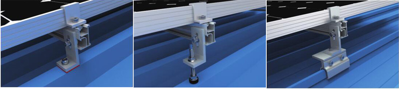 L Feet Solar Metal Roof mounting system