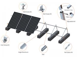 SolFirsTech 콘크리트 지붕 마운트 - 조절식 삼각형
