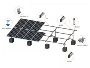 SolFirsTech C-STEEL 지면 설치형 콘크리트 기초