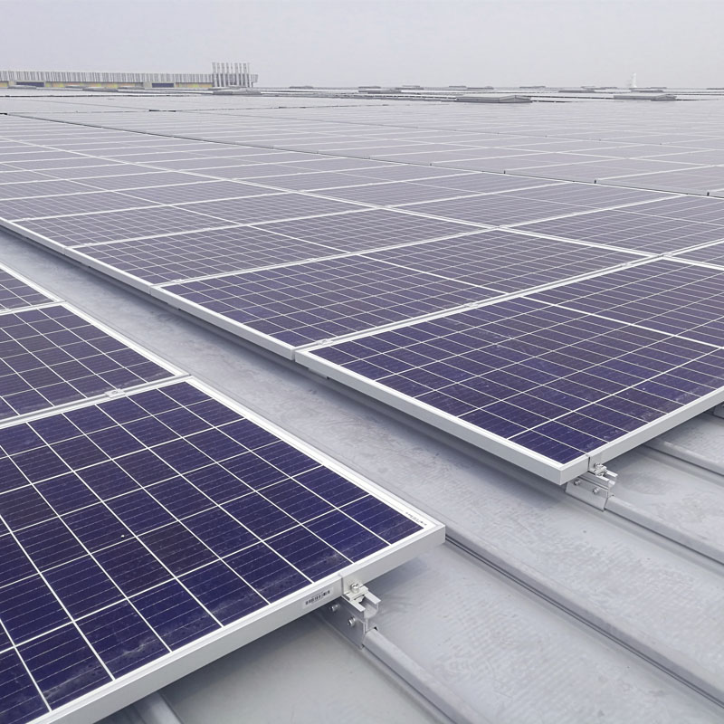 2019년 말레이시아 4MW 미니 레일 클립 잠금 옥상 프로젝트
