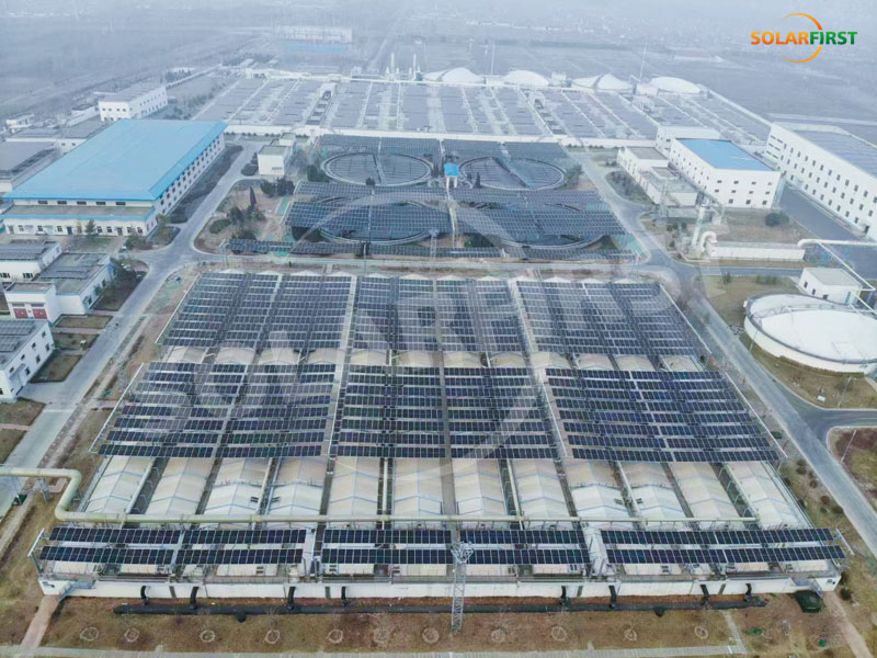 지보 산둥 1.9MWp 플렉시블 마운팅 시스템 - 하수처리장 프로젝트