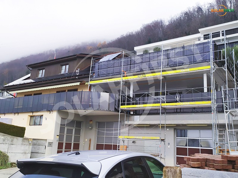 스위스 8KWp BIPV 발코니 펜스 프로젝트